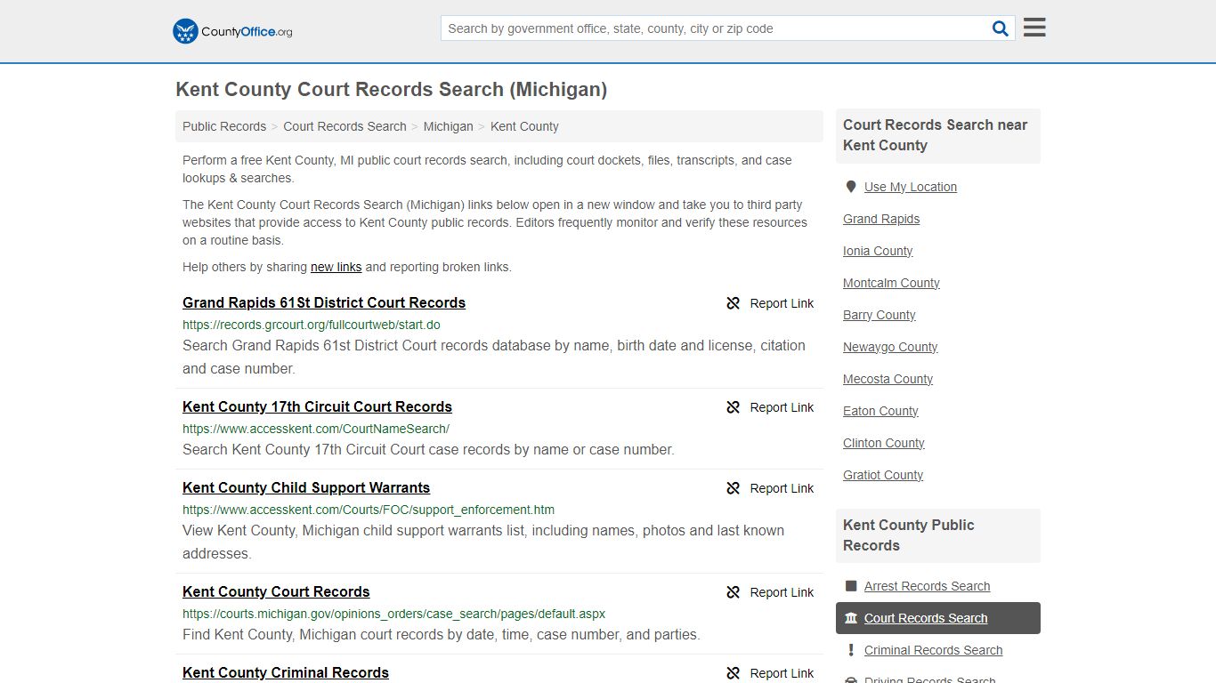 Kent County Court Records Search (Michigan) - County Office