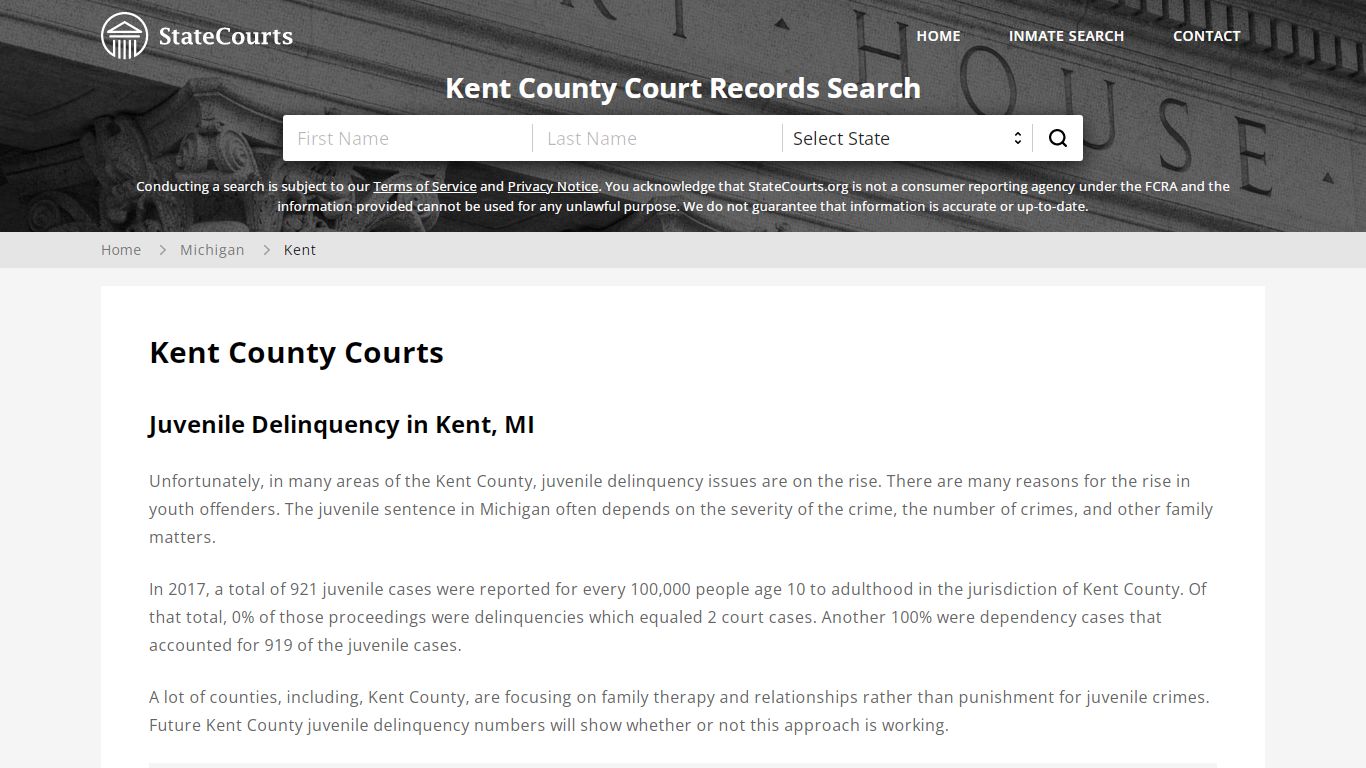 Kent County, MI Courts - Records & Cases - StateCourts